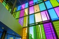 Collorfull bunch of windows of the Palais des CongrÃÂ¨s in Montreal