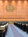 Palais des Nations home of the United Nations in Geneva Switzerland MAIN ASSEMBLY HALL Royalty Free Stock Photo