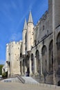 Palais Des Papes Building in Avignon, Provence France Royalty Free Stock Photo