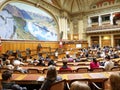 Palais du Parlement - Salle du Conseil national Royalty Free Stock Photo