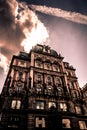 Dramatic view of exterior of Palais Equitable on Stock-im-Eisen-Platz, Vienna