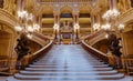 The Palais Garnier, Opera of Paris, big staircase Royalty Free Stock Photo