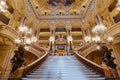 The Palais Garnier, Opera of Paris, interiors and details Royalty Free Stock Photo