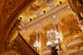 The Palais Garnier, Opera of Paris, interiors and details Royalty Free Stock Photo