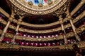 Palais Garnier - Paris Opera House - Auditorium interior decoration Royalty Free Stock Photo