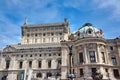 Palais or Opera Garnier & The National Academy of Music Grand OpÃÂ©ra. Detail of the west facade of the building. Paris, France, Royalty Free Stock Photo