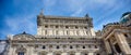 Palais or Opera Garnier & The National Academy of Music Grand OpÃÂ©ra. Detail of the west facade of the building. Paris, France, Royalty Free Stock Photo