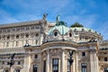 Palais of Opera Garnier & The National Academy of Music Grand OpÃÂ©ra. Detail of the west facade. Paris, France, Royalty Free Stock Photo