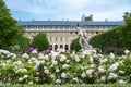 Palais Royal garden in center of Paris, France Royalty Free Stock Photo