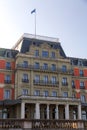 The Palais Wilson is the current headquarters of the Office of the United Nations High Commissioner for Human Rights in Geneva, Royalty Free Stock Photo