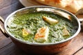 Palak paneer , spinach and cheese curry , indian f