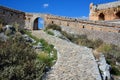 Palamidi Castle in Nafplion center, a greek town at Peloponnese peninsula. Royalty Free Stock Photo