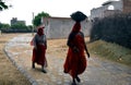 Rajasthani rural women Labor work in returning home