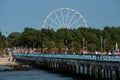 Palanga bridge decorated for Lithuanian Statehood Day, Palanga, Lithuania