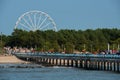 Palanga bridge decorated for Lithuanian Statehood Day, Palanga, Lithuania