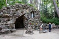 Our Lady of Lourdes Grotto in Birutes Park in Palanga, Lithuania Royalty Free Stock Photo
