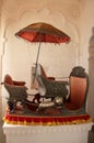 Palanquin on display at Mehrangarh Fort museum, Jodhpur, India