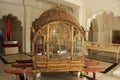 Palanquin on display at Mehrangarh Fort museum, Jodhpur, India