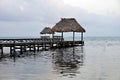 Palapas in San Pedro, Belize Royalty Free Stock Photo