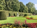 Palastgarten, the Palace Gardens in Trier, an elegant french style palace with garden, fountains and sculptures