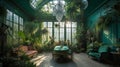 Palatial Home: Indoor Botanical Garden & Luxe Zero-Emission Supercar