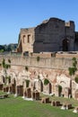 Palatine Hill, view of the ruins of several important ancient  buildings, Hippodrome of Domitian, Rome, Italy Royalty Free Stock Photo