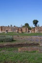 Palatine Hill, view of the ruins of several important ancient buildings, Rome, Italy