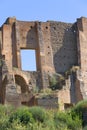 Palatine Hill, view of the ruins of several important ancient buildings, Rome, Italy