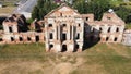 Palatsava complex of princes Sapieha (shot from a quadcopter). Ruzhany, Belarus Royalty Free Stock Photo