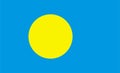 Palau Flag Design Vector Royalty Free Stock Photo
