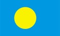 Palau Flag Design Vector Royalty Free Stock Photo