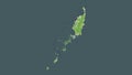 Palau highlighted. Topo French