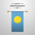 Palau Independence day hanging flag background