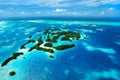 Palau islands from above Royalty Free Stock Photo