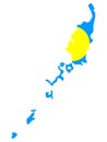 Palau Map flag Vector illustration Eps 10 Royalty Free Stock Photo