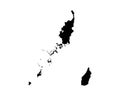 Palau Map. Palauan Country Map. Black and White National Nation Geography Outline Border Boundary Territory Shape Vector Illustrat