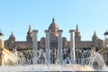 Palau Nacional (National art museum of Catalonia), Four columns and Magic fountain in Barcelona