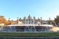 Palau Nacional (National art museum of Catalonia), Four columns and Magic fountain in Barcelona