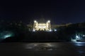 Palau Nacional (National art museum of Catalonia) on hill Montjuic at night in Barcelona Royalty Free Stock Photo