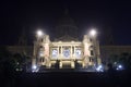 Palau Nacional (National art museum of Catalonia) on hill Montjuic at night in Barcelona Royalty Free Stock Photo