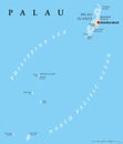Palau Political Map