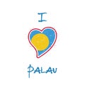 Palauan flag patriotic t-shirt design.