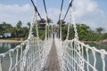 Palawan Beach hanging bridge in Sentosa, Singapore Royalty Free Stock Photo