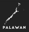 Palawan - communication network map of island. Royalty Free Stock Photo