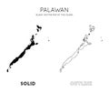 Palawan map. Royalty Free Stock Photo