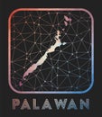 Palawan map design. Royalty Free Stock Photo