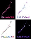 Palawan map. Royalty Free Stock Photo
