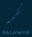 Palawan network map. Royalty Free Stock Photo