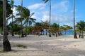 Outdoor beach sand volleyball court at Dos Palmas island resort in Honda Bay, Puerto Princesa, Palawan, Philippines Royalty Free Stock Photo