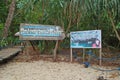 Puerto Princesa Subterranean river national park underground river sign in Puerto Princesa, Palawan, Philippines Royalty Free Stock Photo